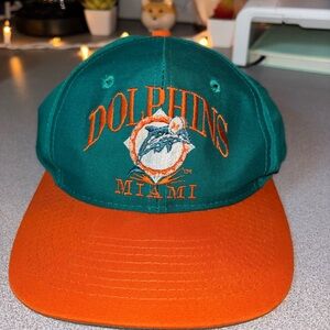 Vintage Miami Dolphins Green and Orange Cap
